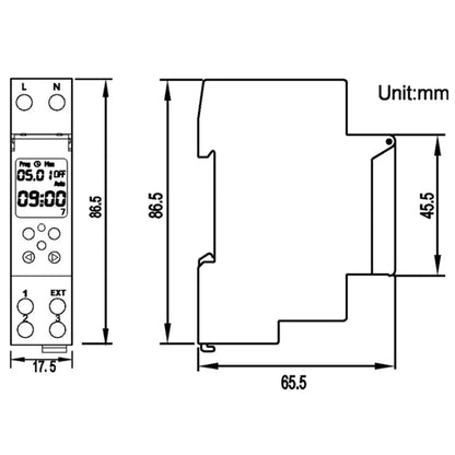 SINOTIMER TM610-2 220V 18mm Width Weekly Programmable Digital Timer Switch - Switch by SINOTIMER | Online Shopping South Africa | PMC Jewellery | Buy Now Pay Later Mobicred