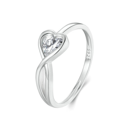 S925 Platinum-plated Infinite Loop Love Ring(No.6) - Rings by PMC Jewellery | Online Shopping South Africa | PMC Jewellery | Buy Now Pay Later Mobicred