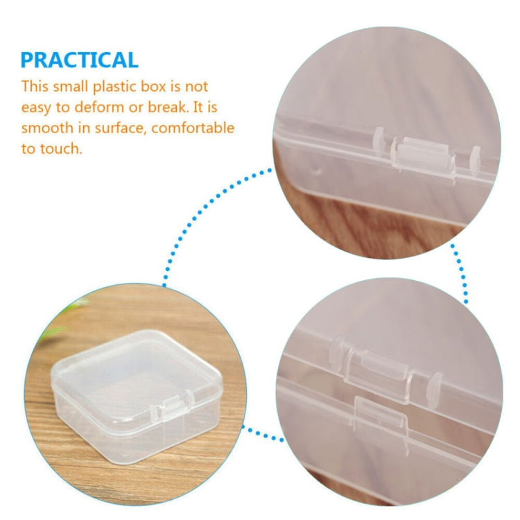 10pcs Square Plastic Transparent Storage Box With Lid Dustproof Earring Ring Jewelry Storage Box, Size: 4.3x4.3x2cm - Jewelry Storages by PMC Jewellery | Online Shopping South Africa | PMC Jewellery | Buy Now Pay Later Mobicred