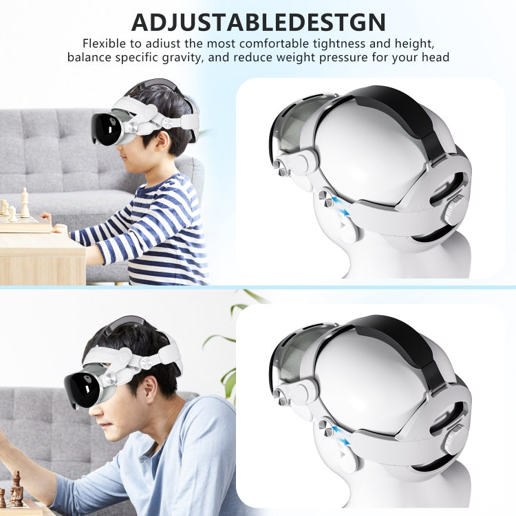 For Apple Vision Pro VR Headset Replaceable Elite Strap Comfort Adjustable Headband - VR Accessories by PMC TechLife | Online Shopping South Africa | PMC TechLife | Buy Now Pay Later Mobicred