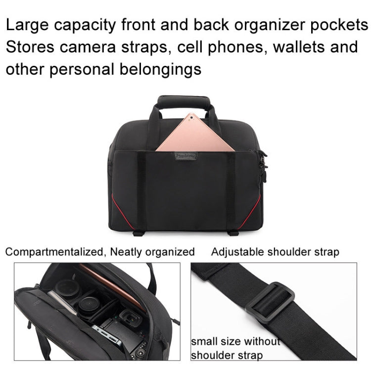 Cwatcun D109 Portable Casual Waterproof Multi-Function Camera Storage Photography Bag, Color: Medium Black - free shipping - PMC TechLife - Order now!