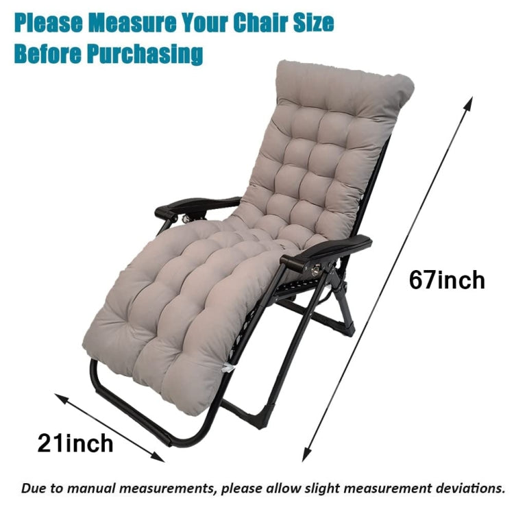 170x53x8cm Thickened Slip-on Home Recliner Cushion Garden Rocking Chair Cushion(Grey) - free shipping - PMc TechLife - Order now!