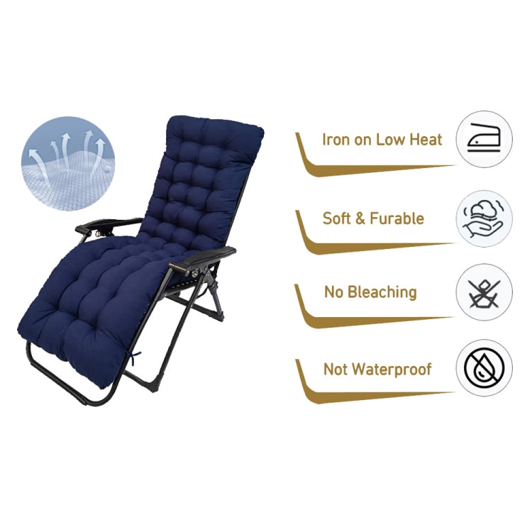 170x53x8cm Thickened Slip-on Home Recliner Cushion Garden Rocking Chair Cushion(Black) - free shipping - PMc TechLife - Order now!
