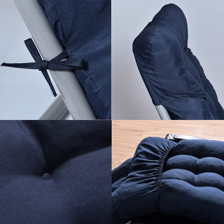 170x53x8cm Thickened Slip-on Home Recliner Cushion Garden Rocking Chair Cushion(Navy Blue) - free shipping - PMc TechLife - Order now!