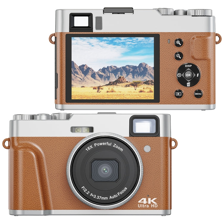 DC202L 2.8-Inch 4K HD 16X Zoom Photography Digital Camera Home SLR Camera, Color: Brown EU Plug - Children Cameras by PMC Jewellery | Online Shopping South Africa | PMC Jewellery | Buy Now Pay Later Mobicred