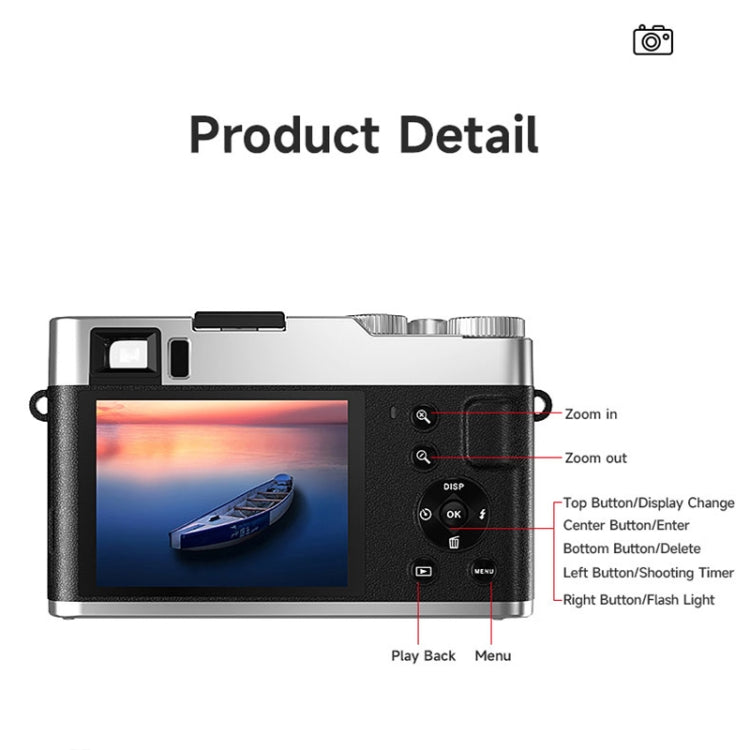 DC202L 2.8-Inch 4K HD 16X Zoom Photography Digital Camera Home SLR Camera, Color: Black US Plug - Children Cameras by PMC TechLife | Online Shopping South Africa | PMC TechLife | Buy Now Pay Later Mobicred
