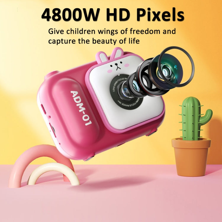 2.4 Inch IPS Screen 48MP Dual Lens Kids Digital Camera Mini Video Camera With 64G TF Card Pink Bunny - Children Cameras by PMC Jewellery | Online Shopping South Africa | PMC Jewellery | Buy Now Pay Later Mobicred