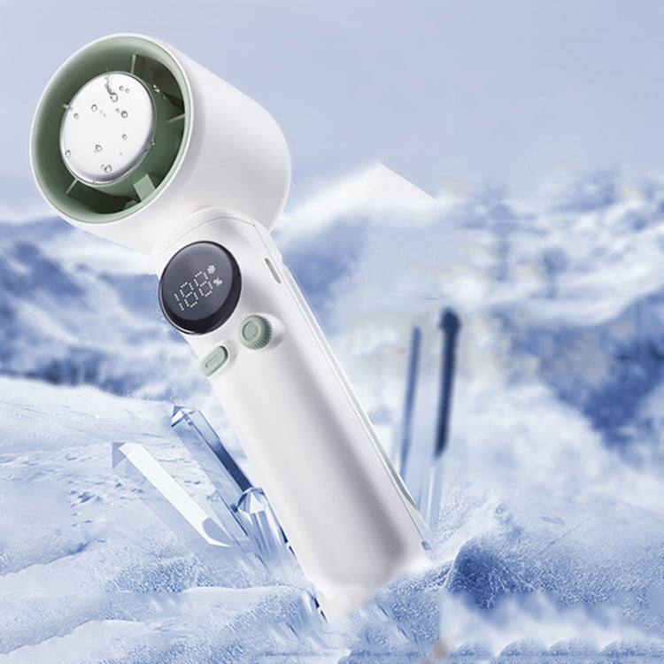 Turbo Handheld Small Fan Outdoor 100-speed Cooling Fan Built-in 4000 mAh Battery(White) - Electric Fans by PMC TechLife | Online Shopping South Africa | PMC TechLife | Buy Now Pay Later Mobicred