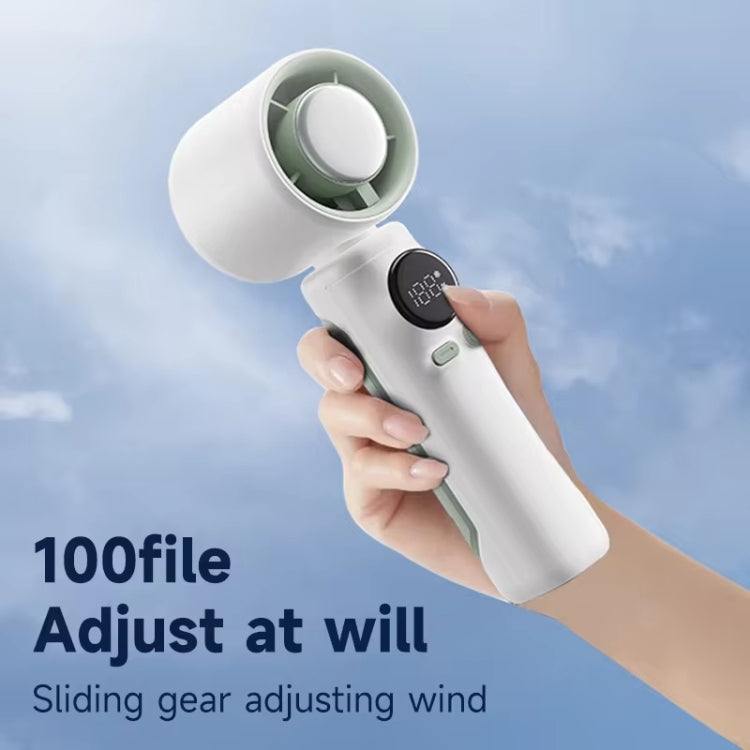 Turbo Handheld Small Fan Outdoor 100-speed Cooling Fan Built-in 4000 mAh Battery(White) - Electric Fans by PMC TechLife | Online Shopping South Africa | PMC TechLife | Buy Now Pay Later Mobicred