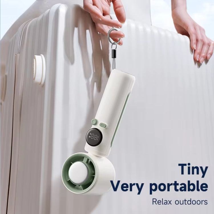 Turbo Handheld Small Fan Outdoor 100-speed Cooling Fan Built-in 4000 mAh Battery(White) - Electric Fans by PMC TechLife | Online Shopping South Africa | PMC TechLife | Buy Now Pay Later Mobicred