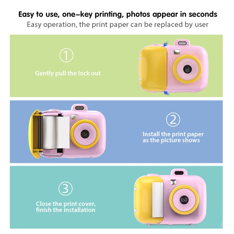 2.4-Inch Smart Digital Kids Thermal Printing Camera With Printing Paper, Color: 503AF Blue Focus - free shipping - PMC TechLife - Order now!
