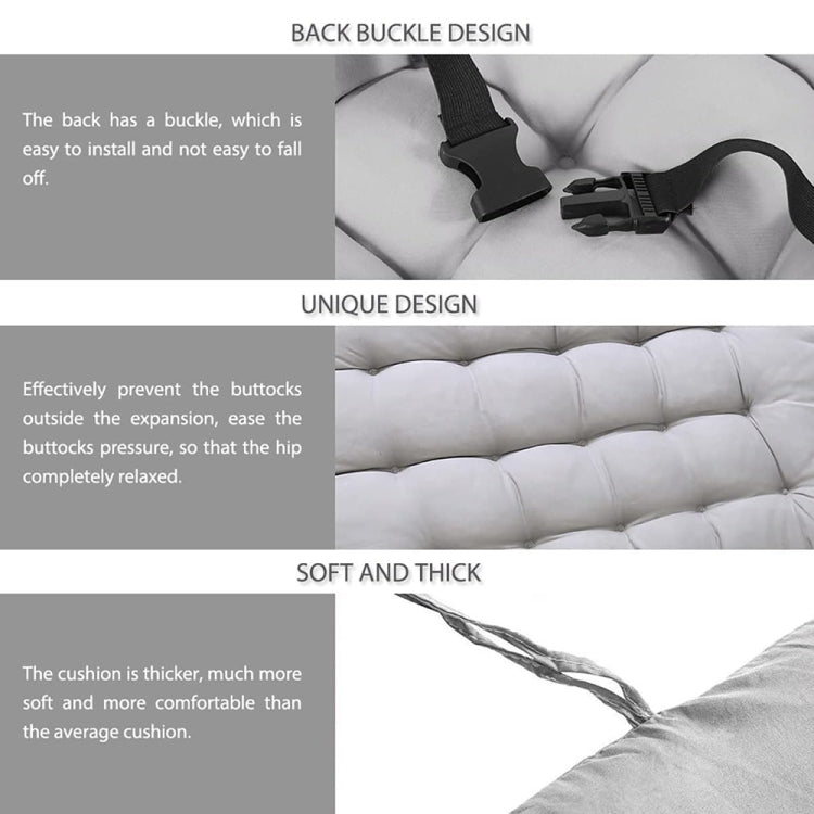 120x50x8cm Home Soft Lounger Cushion Garden Fabric Backrest Rattan Chair Cushion(Grey) - Cushions & Pillows by PMc TechLife | Online Shopping South Africa | PMc TechLife | Buy Now Pay Later Mobicred