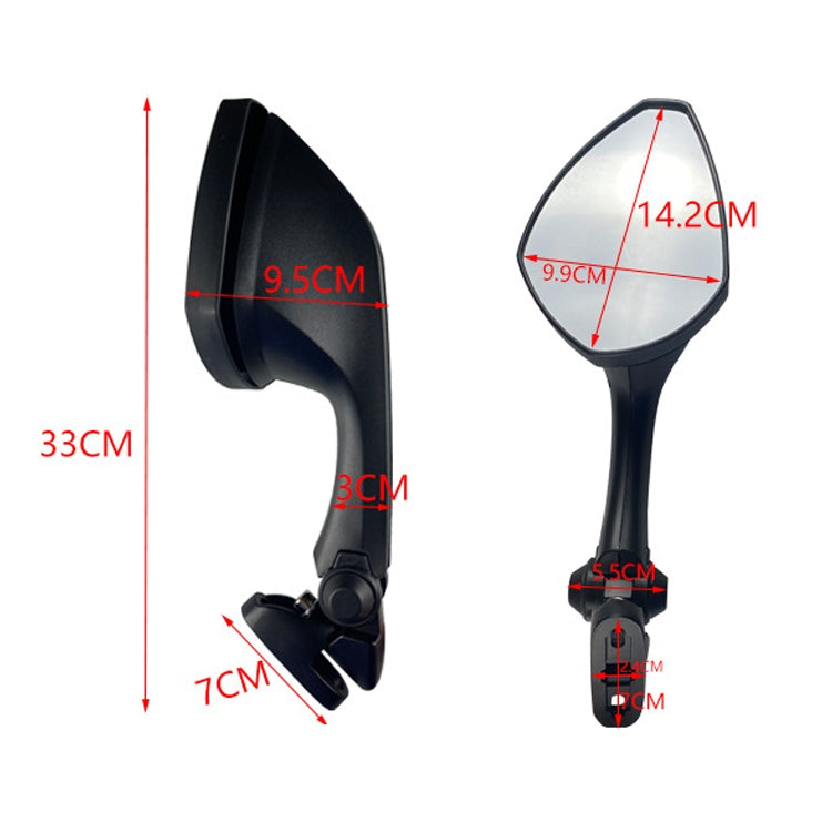 Motorcycle Modification Reversing Mirror Accessories For Kawasaki(Black) - Side Mirrors by PMC Jewellery | Online Shopping South Africa | PMC Jewellery | Buy Now Pay Later Mobicred