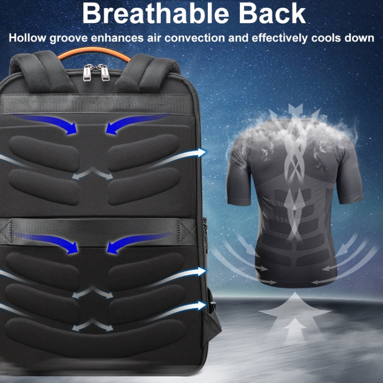 Bopai 61-51011 Large-Capacity Waterproof Business Laptop Backpack With USB+Type-C Port(Black) - free shipping - PMC Jewellery - Order now!