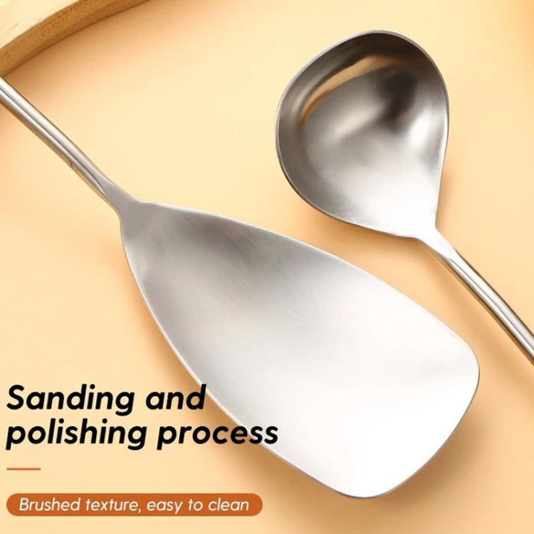 304 Stainless Steel Walnut Handle Cooking Tools Home Restaurant Kitchen Gadgets, Style: Rice Spoon - Cooking Tools by PMC TechLife | Online Shopping South Africa | PMC TechLife | Buy Now Pay Later Mobicred
