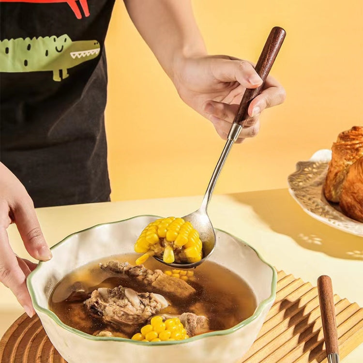 304 Stainless Steel Walnut Handle Cooking Tools Home Restaurant Kitchen Gadgets, Style: Frying Spatula - Cooking Tools by PMC TechLife | Online Shopping South Africa | PMC TechLife | Buy Now Pay Later Mobicred