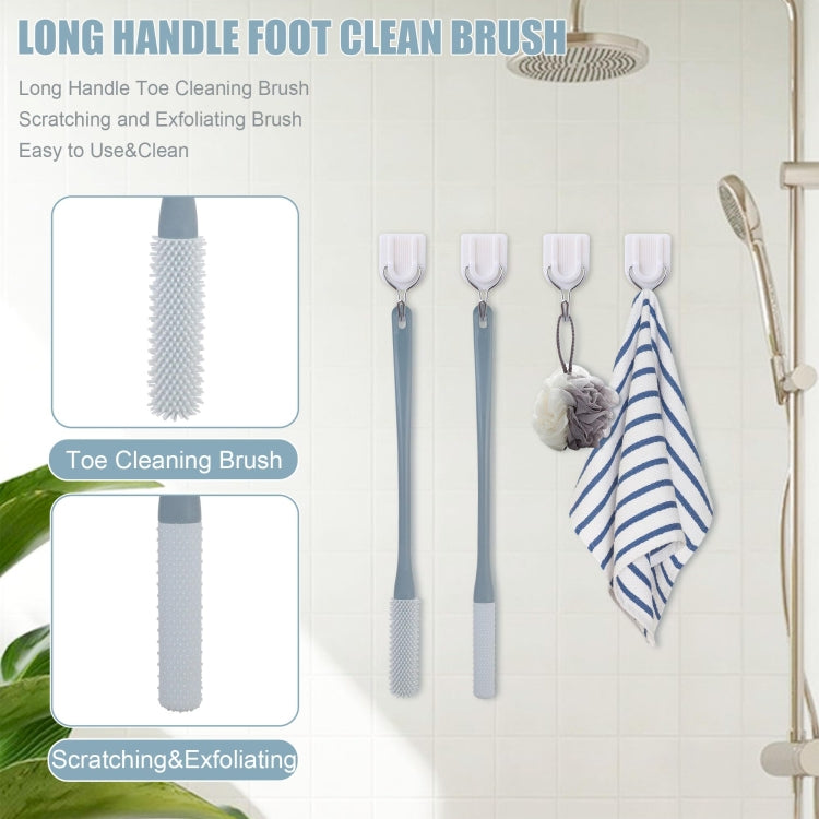 Foot Washing Brush Dry and Wet Toe Cleaning and Anti-Itch Brush, Style: Short Bristle(Lake Blue Gray) - Bath Brushes & Sponges by PMc TechLife | Online Shopping South Africa | PMc TechLife | Buy Now Pay Later Mobicred