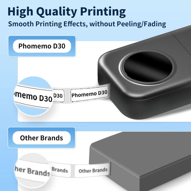 Phomemo D30 Thermal Label Printer Portable Bluetooth Mini Label Maker Machine With 1 Roll Paper White - free shipping - PMC TechLife - Order now!