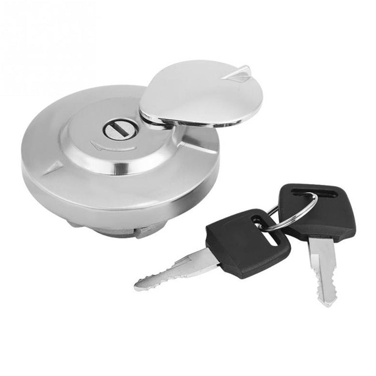 Suitable for Honda CA250 Motorcycle Modified Fuel Tank Cap(Silver) - Theft Protection by PMC TechLife | Online Shopping South Africa | PMC TechLife | Buy Now Pay Later Mobicred