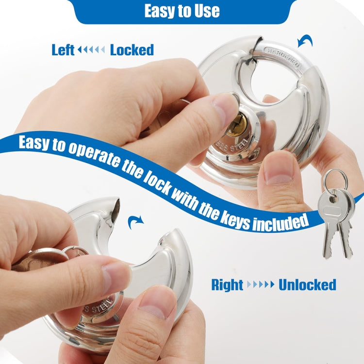 70mm Household Anti-Theft Rust-Proof And Waterproof Pure Copper Core Round Padlock - Padlocks by PMc TechLife | Online Shopping South Africa | PMc TechLife | Buy Now Pay Later Mobicred