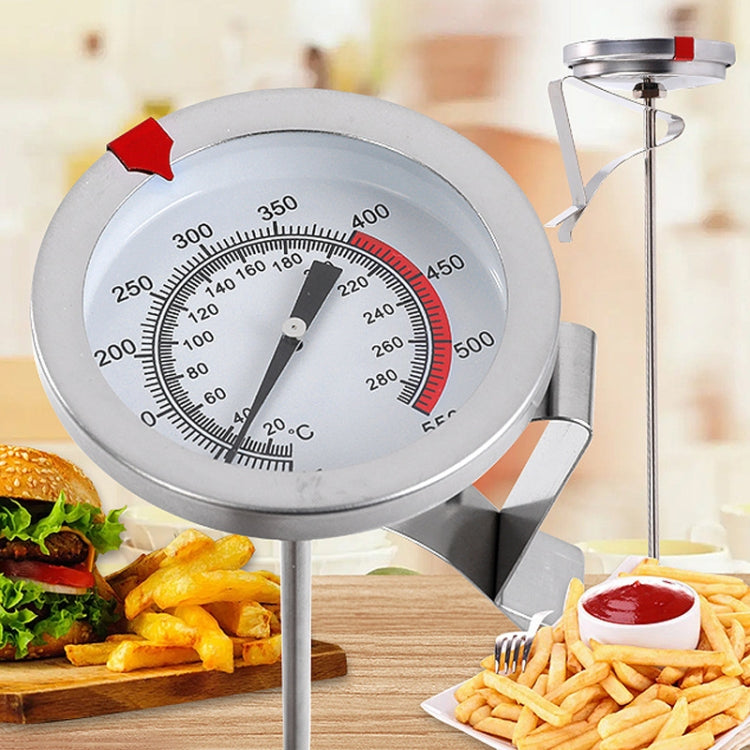 40cm Long Stem Stainless Steel Thermometer with Pot Clip for Frying, Cooking, Turkey, Food, Milk - Cooking Thermometers by PMc TechLife | Online Shopping South Africa | PMc TechLife | Buy Now Pay Later Mobicred