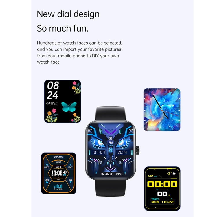F16 2.0-inch IP67 Waterproof Health Monitoring Bluetooth Call Smart Watch(Black) - Smart Watches by PMC TechLife | Online Shopping South Africa | PMC TechLife | Buy Now Pay Later Mobicred