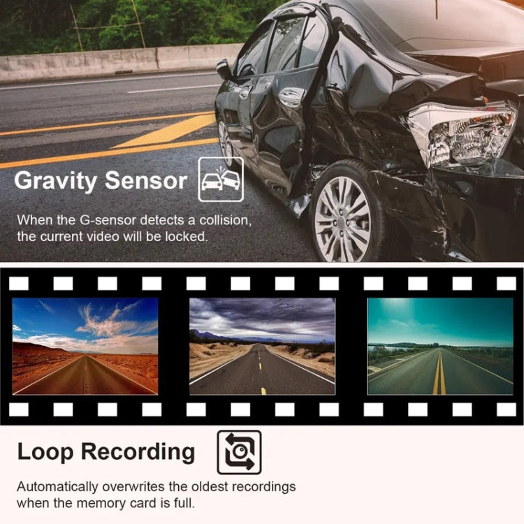 High-Definition Night Vision Driving Recorder, Model: Dual Recording No WIFI - Car DVRs by PMC TechLife | Online Shopping South Africa | PMC TechLife | Buy Now Pay Later Mobicred