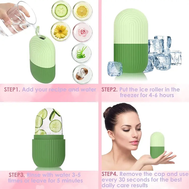 Silicone Wave Pattern Ice Compartment Mould Facial Beauty Massage Pore Shrinking Ice Cube Mold(Pink) - free shipping - PMC TechLife - Order now!