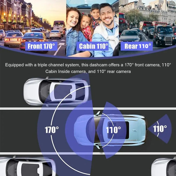 3 Lens HD 1080P Infrared Night Vision WIFI Mobile Phone Playback Driving Recorder - Car DVRs by PMC TechLife | Online Shopping South Africa | PMC TechLife | Buy Now Pay Later Mobicred