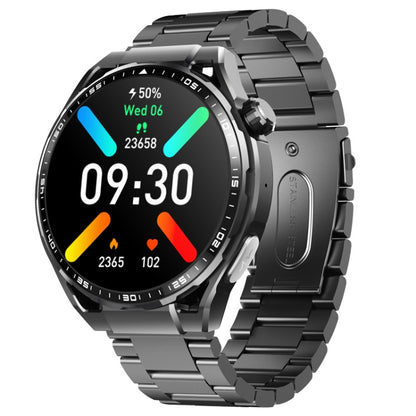 F200 Smart Health Watch ECG Electrocardiogram Blood Sugar Monitoring 1.55 Inch Round Screen, Color: Black 3-Beads Steel - Smart Watches by PMC Jewellery | Online Shopping South Africa | PMC Jewellery | Buy Now Pay Later Mobicred