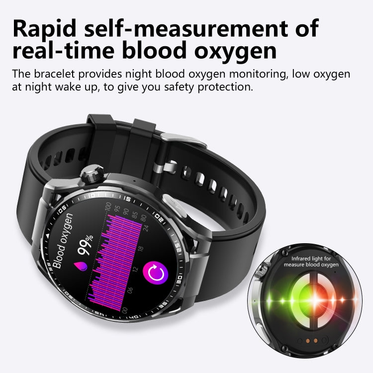 F200 Smart Health Watch ECG Electrocardiogram Blood Sugar Monitoring 1.55 Inch Round Screen, Color: Black Bamboo - free shipping - PMC TechLife - Order now!