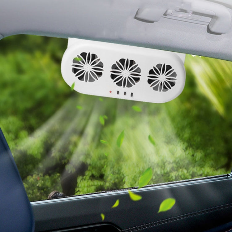 USB Plug-In Car Window Exhaust Fan Car Air Circulation Cooling Ventilation Fan, Color: Solar White - Heating & Fans by PMC TechLife | Online Shopping South Africa | PMC TechLife | Buy Now Pay Later Mobicred