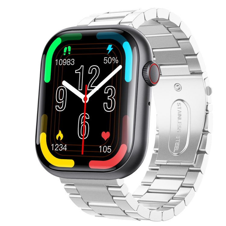 F70  2.1 Inch Screen Smart Watch With Blood Sugar/Blood Oxygen Monitoring /SOS Alarm/100+ Sports Modes, Color: Black SIlver 3-bead - Smart Watches by PMC TechLife | Online Shopping South Africa | PMC TechLife | Buy Now Pay Later Mobicred