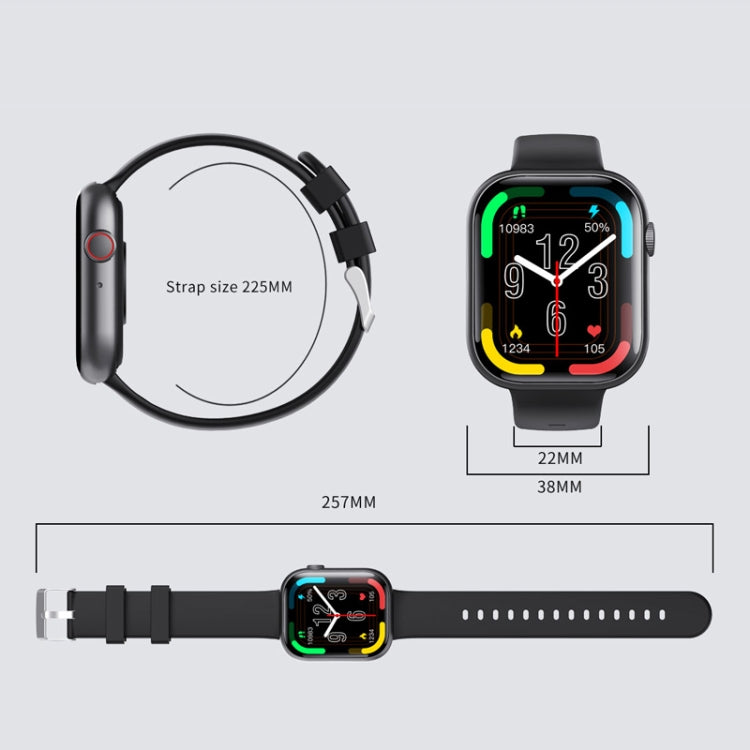 F70  2.1 Inch Screen Smart Watch With Blood Sugar/Blood Oxygen Monitoring /SOS Alarm/100+ Sports Modes, Color: Black Silicone - Smart Watches by PMC TechLife | Online Shopping South Africa | PMC TechLife | Buy Now Pay Later Mobicred