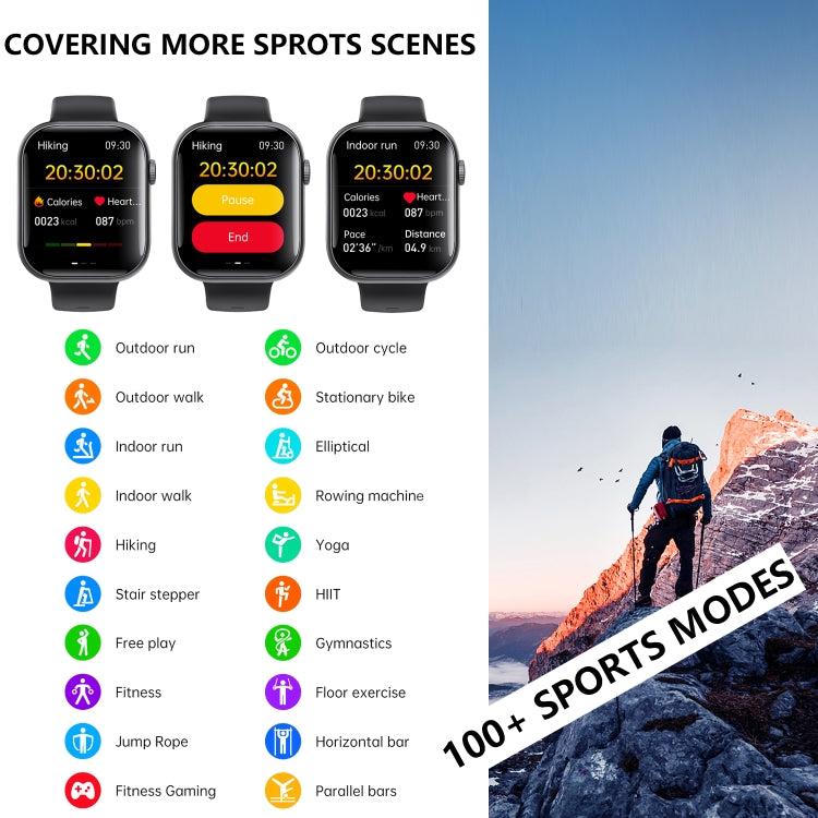 F70  2.1 Inch Screen Smart Watch With Blood Sugar/Blood Oxygen Monitoring /SOS Alarm/100+ Sports Modes, Color: Black Pink - Smart Watches by PMC TechLife | Online Shopping South Africa | PMC TechLife | Buy Now Pay Later Mobicred