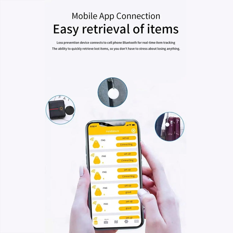 Mini Pet Smart Anti-lost Device Portable GPS Locator Bluetooth Tracker(Pink) - Pet Tracker by PMC TechLife | Online Shopping South Africa | PMC TechLife | Buy Now Pay Later Mobicred
