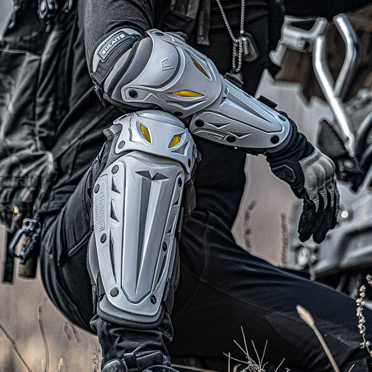 SULAITE Motorcycle Outdoor Riding Breathable Protective Equipment, Color: 2pcs /Set Knee Pads Gray - Protective Gear by SULAITE | Online Shopping South Africa | PMC TechLife | Buy Now Pay Later Mobicred