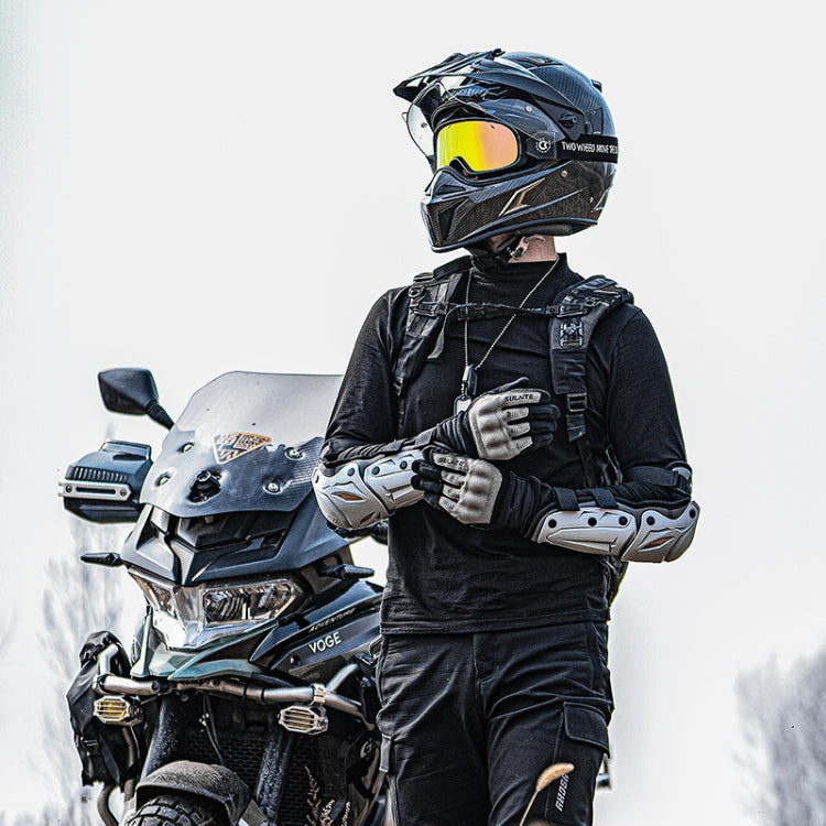 SULAITE Motorcycle Outdoor Riding Breathable Protective Equipment, Color: 2pcs /Set Knee Pads Gray - Protective Gear by SULAITE | Online Shopping South Africa | PMC TechLife | Buy Now Pay Later Mobicred