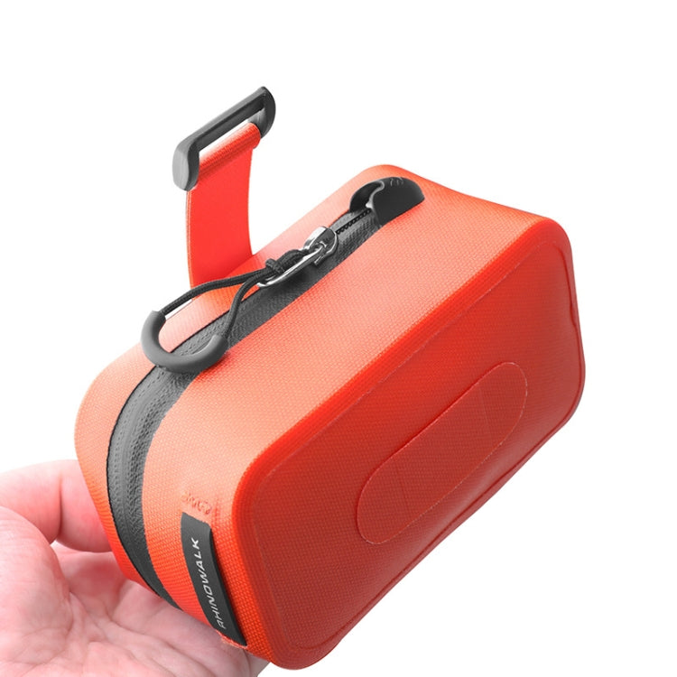 Rhinowalk RK5200 0.39L Bicycle Lightweight Waterproof Tail Bag Outdoor Cycling TPU Saddle Bag(Black) - Bicycle Bags by Rhinowalk | Online Shopping South Africa | PMC TechLife | Buy Now Pay Later Mobicred