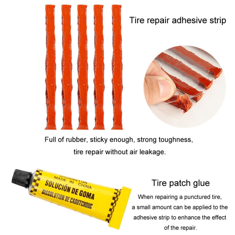 7 In 1 Car Tire Repair Tool Set Motorcycle Vacuum Tire Emergency Fast Repair Toolkit - Tire Repair & Installation Tools by PMc TechLife | Online Shopping South Africa | PMc TechLife | Buy Now Pay Later Mobicred