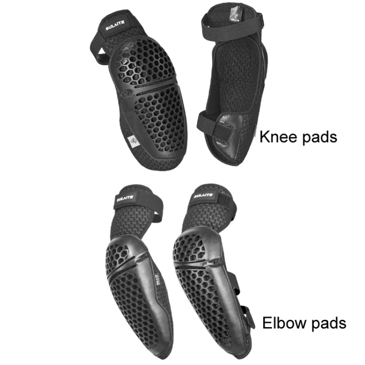 SULAITE Cycling Honeycomb Breathable Heat Dissipation Motorcycle Adjustable Protective Gear, Style: 2pcs /Set Elbow Pads - free shipping - PMC TechLife - Order now!