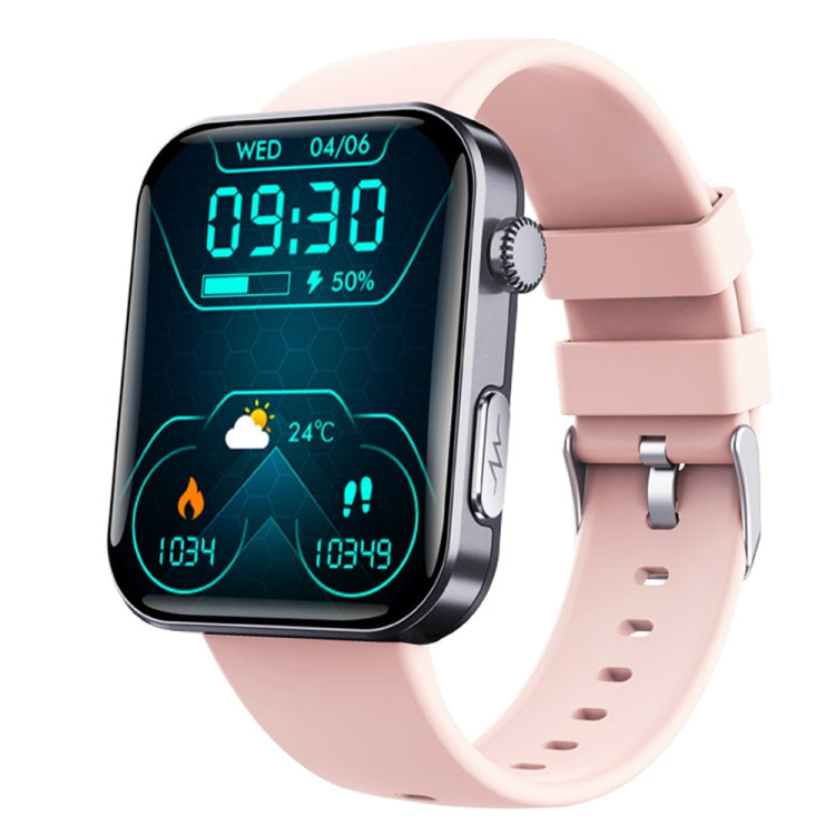 F300  2.1-Inch Screen Smart Watch Supports Bluetooth Calls/ECG/Blood Composition Analysis/50+ Sports Modes, Color: Black Pink Silicone - Smart Watches by PMC TechLife | Online Shopping South Africa | PMC TechLife | Buy Now Pay Later Mobicred