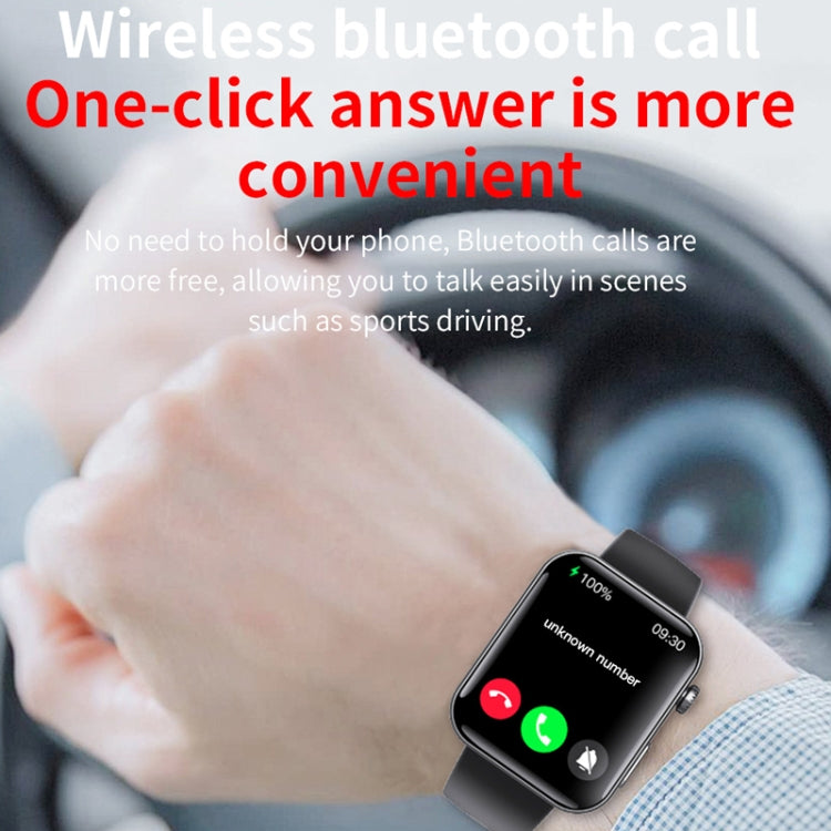 F300  2.1-Inch Screen Smart Watch Supports Bluetooth Calls/ECG/Blood Composition Analysis/50+ Sports Modes, Color: Black Milan - Smart Watches by PMC TechLife | Online Shopping South Africa | PMC TechLife | Buy Now Pay Later Mobicred