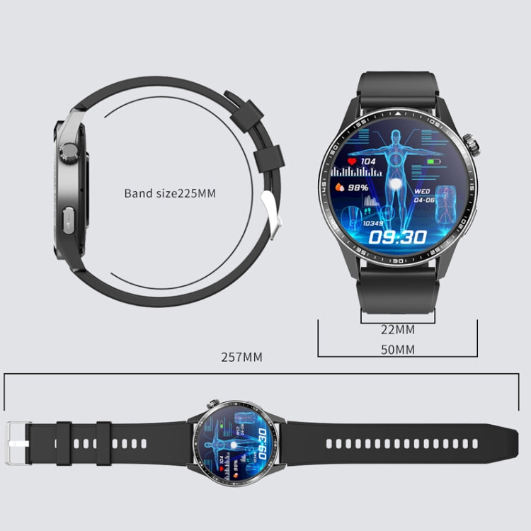 F400  1.55 Inch Screen Smart Watch Support ECG/ Blood Oxygen / Blood Sugar / 150+ Sports Mode, Color: Black Gray Silicone - Smart Watches by PMC TechLife | Online Shopping South Africa | PMC TechLife | Buy Now Pay Later Mobicred