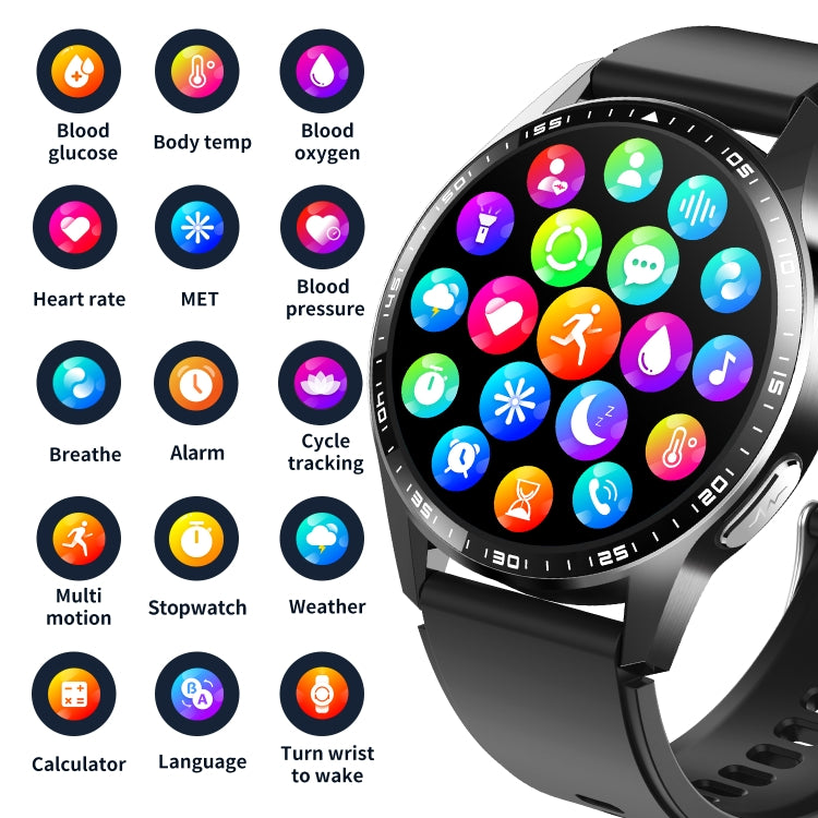 F400  1.55 Inch Screen Smart Watch Support ECG/ Blood Oxygen / Blood Sugar / 150+ Sports Mode, Color: Black Bamboo - Smart Watches by PMC TechLife | Online Shopping South Africa | PMC TechLife | Buy Now Pay Later Mobicred