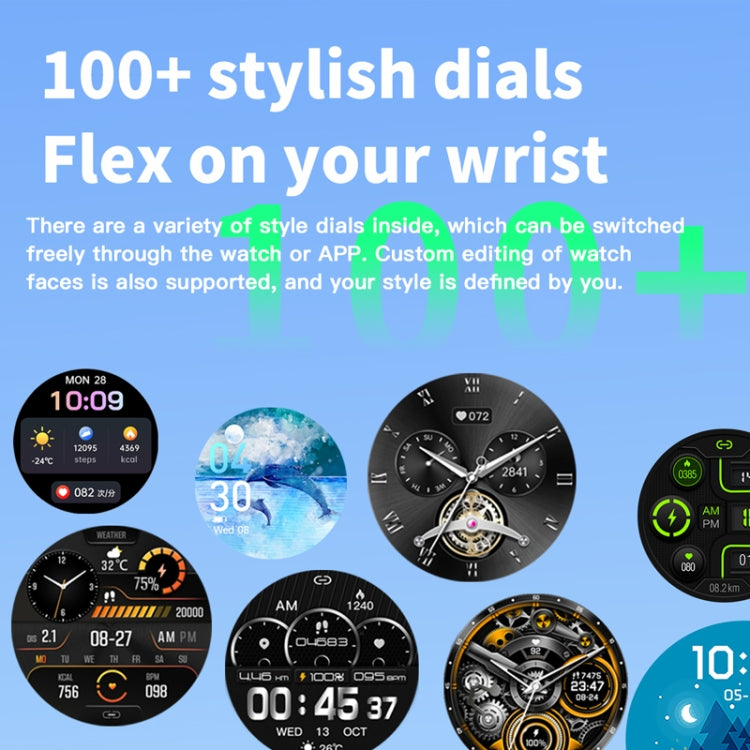 F207 Smart Watch 1.35-Inch Narrow Edge Screen Supports Bluetooth Calls / 24H Health Monitoring / 150+ Sports Modes, Color: Silver Gray Silicone - free shipping - PMC TechLife - Order now!