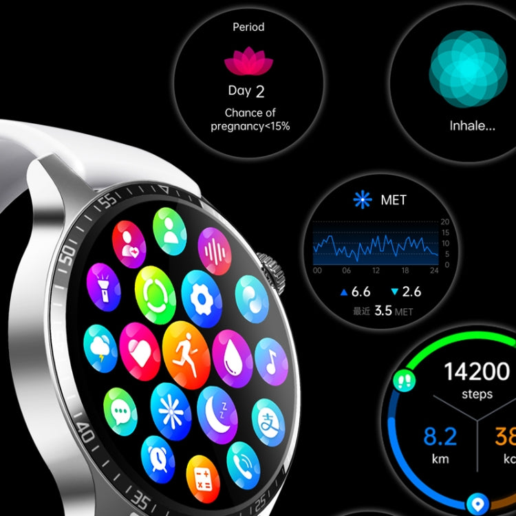 F207 Smart Watch 1.35-Inch Narrow Edge Screen Supports Bluetooth Calls / 24H Health Monitoring / 150+ Sports Modes, Color: Silver Bamboo - Smart Watches by PMC TechLife | Online Shopping South Africa | PMC TechLife | Buy Now Pay Later Mobicred