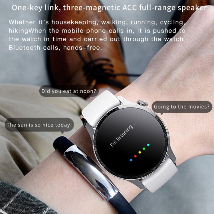 F207 Smart Watch 1.35-Inch Narrow Edge Screen Supports Bluetooth Calls / 24H Health Monitoring / 150+ Sports Modes, Color: Silver Milan - Smart Watches by PMC TechLife | Online Shopping South Africa | PMC TechLife | Buy Now Pay Later Mobicred