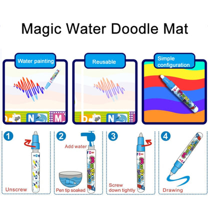 78x78cm Water Doodle Mat Writing Board Mat Magic Pen For Kids, Spec: Set 8 - Drawing Toys by PMC Jewellery | Online Shopping South Africa | PMC Jewellery | Buy Now Pay Later Mobicred