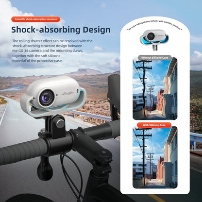 For Insta360 GO 3S Camera aMagisn Silicone Cover Shock-absorbing Protective Case(Vertical Gray) - Case & Bags by aMagisn | Online Shopping South Africa | PMC Jewellery | Buy Now Pay Later Mobicred